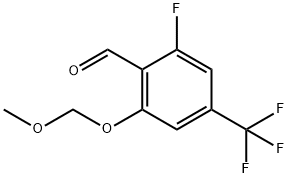 2-Fluoro-6-(methoxymethoxy)-4-(trifluoromethyl)benzaldehyde Structure