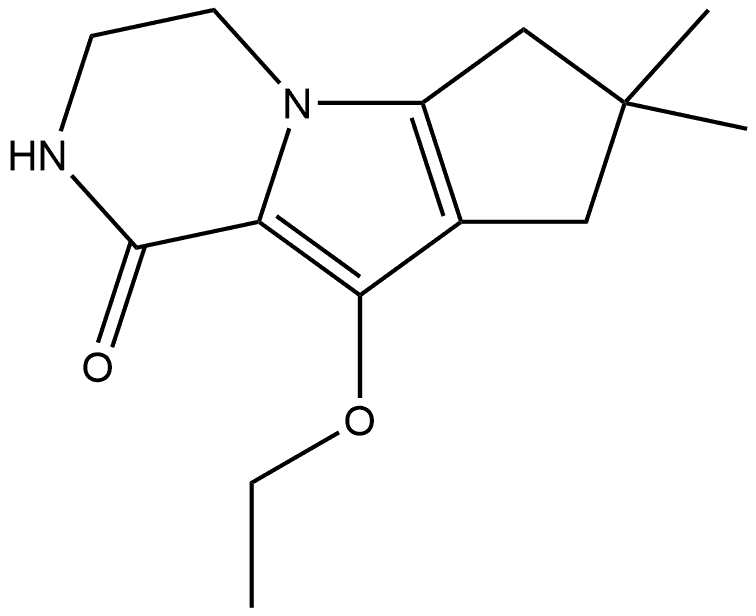 9-Ethoxy-3,4,7,8-tetrahydro-7,7-dimethyl-2H-cyclopenta[4,5]pyrrolo[1,2-a]pyrazin-1(6H)-one Structure