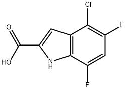 4-Chloro-5,7-difluoro-1H-indole-2-carboxylic acid Structure