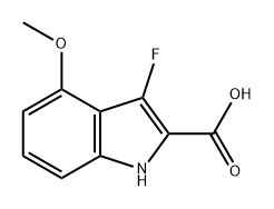 1H-Indole-2-carboxylic acid, 3-fluoro-4-methoxy- Structure