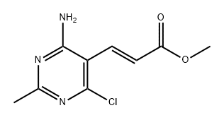 2-Propenoic acid, 3-(4-amino-6-chloro-2-methyl-5-pyrimidinyl)-, methyl ester, (2E)- Structure