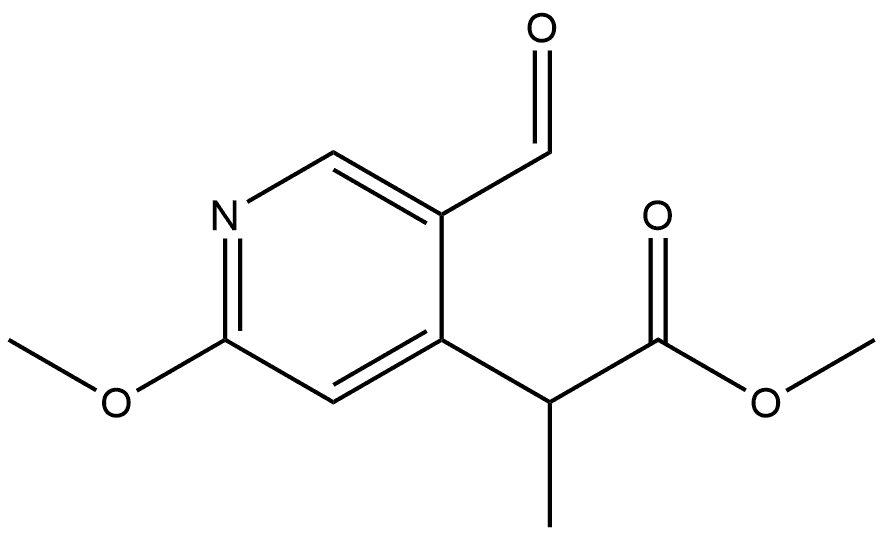 Methyl 5-formyl-2-methoxy-α-methyl-4-pyridineacetate 구조식 이미지