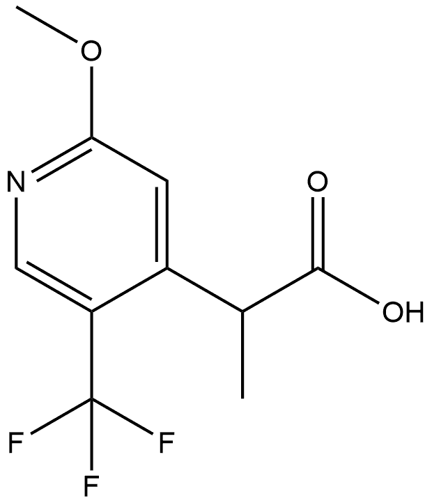 4-Pyridineacetic acid, 2-methoxy-α-methyl-5-(trifluoromethyl)- 구조식 이미지