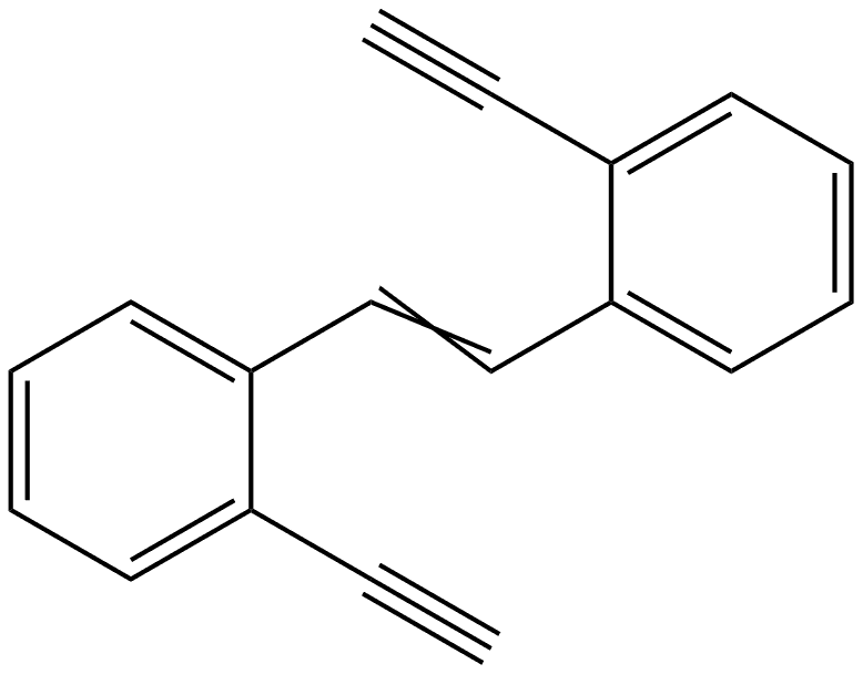 Benzene, 1,1'-(1E)-1,2-ethenediylbis[2-ethynyl- 구조식 이미지