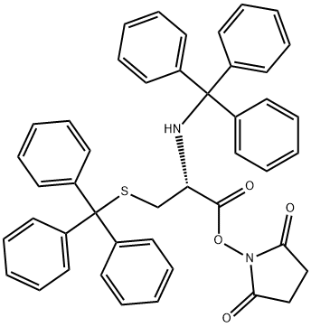 L-Cysteine, N,S-bis(triphenylmethyl)-, 2,5-dioxo-1-pyrrolidinyl ester Structure