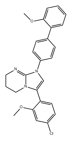 Imidazo[1,2-a]pyrimidine, 3-(4-chloro-2-methoxyphenyl)-1,5,6,7-tetrahydro-1-(2'-methoxy[1,1'-biphenyl]-4-yl)- Structure