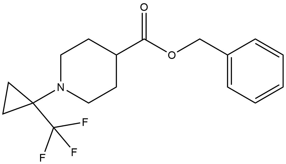 benzyl 1-(1-(trifluoromethyl)cyclopropyl)piperidine-4-carboxylate 구조식 이미지