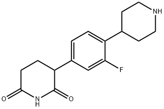 2,6-Piperidinedione, 3-[3-fluoro-4-(4-piperidinyl)phenyl]- Structure