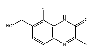 2(1H)-Quinoxalinone, 8-chloro-7-(hydroxymethyl)-3-methyl- Structure