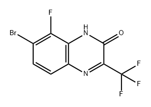 2(1H)-Quinoxalinone, 7-bromo-8-fluoro-3-(trifluoromethyl)- Structure