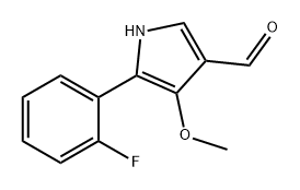 1H-Pyrrole-3-carboxaldehyde, 5-(2-fluorophenyl)-4-methoxy- 구조식 이미지