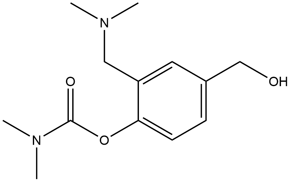 2-[(Dimethylamino)methyl]-4-(hydroxymethyl)phenyl Dimethylcarbamate Structure
