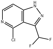 1H-Pyrazolo[4,3-c]pyridine, 4-chloro-3-(difluoromethyl)- Structure