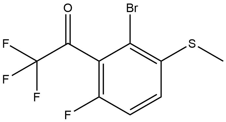 1-(2-Bromo-6-fluoro-3-(methylthio)phenyl)-2,2,2-trifluoroethanone Structure