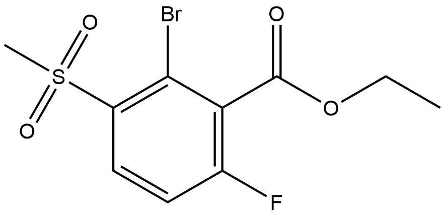 Ethyl 2-bromo-6-fluoro-3-(methylsulfonyl)benzoate Structure