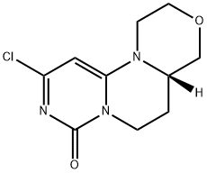 4H-Pyrimido[6',1':2,3]pyrimido[6,1-c][1,4]oxazin-4-one, 2-chloro-6,7,7a,8,10,11-hexahydro-, (7aS)- 구조식 이미지