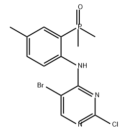 4-Pyrimidinamine, 5-bromo-2-chloro-N-[2-(dimethylphosphinyl)-4-methylphenyl]- Structure