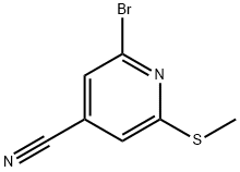 2-Bromo-6-(methylthio)-4-pyridinecarbonitrile Structure