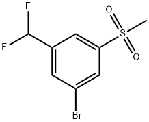 Benzene, 1-bromo-3-(difluoromethyl)-5-(methylsulfonyl)- Structure