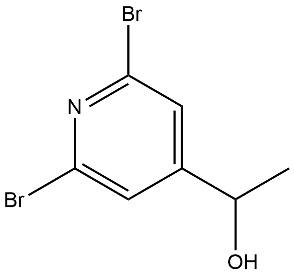 2,6-Dibromo-α-methyl-4-pyridinemethanol 구조식 이미지
