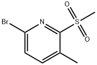 Pyridine, 6-bromo-3-methyl-2-(methylsulfonyl)- 구조식 이미지