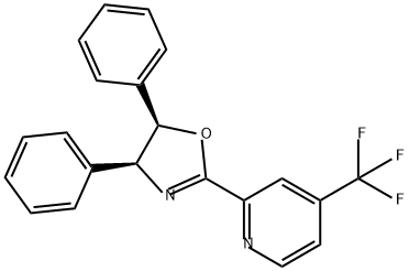 Pyridine, 2-[(4S,5R)-4,5-dihydro-4,5-diphenyl-2-oxazolyl]-4-(trifluoromethyl)- Structure