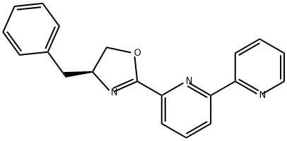 2,2'-Bipyridine, 6-[(4S)-4,5-dihydro-4-(phenylmethyl)-2-oxazolyl]- 구조식 이미지