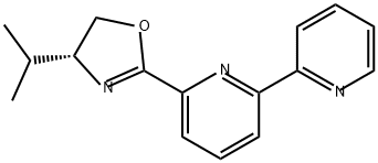 2,2'-Bipyridine, 6-[(4R)-4,5-dihydro-4-(1-methylethyl)-2-oxazolyl]- 구조식 이미지