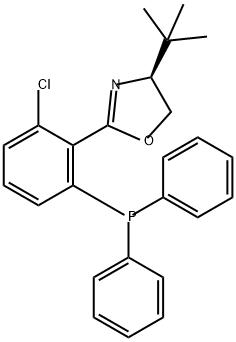Oxazole, 2-[2-chloro-6-(diphenylphosphino)phenyl]-4-(1,1-dimethylethyl)-4,5-dihydro-, (4S)- Structure