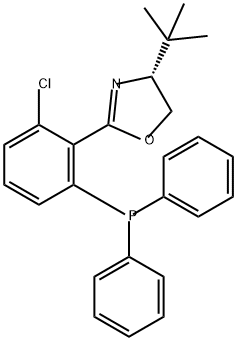 Oxazole, 2-[2-chloro-6-(diphenylphosphino)phenyl]-4-(1,1-dimethylethyl)-4,5-dihydro-, (4R)- 구조식 이미지