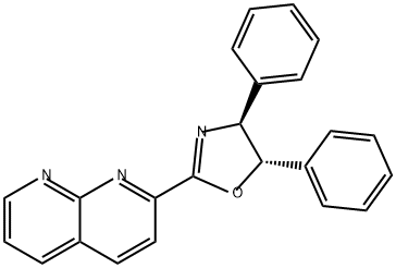 1,8-Naphthyridine, 2-[(4S,5S)-4,5-dihydro-4,5-diphenyl-2-oxazolyl]- Structure