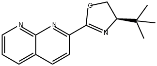 1,8-Naphthyridine, 2-[(4R)-4-(1,1-dimethylethyl)-4,5-dihydro-2-oxazolyl]- Structure