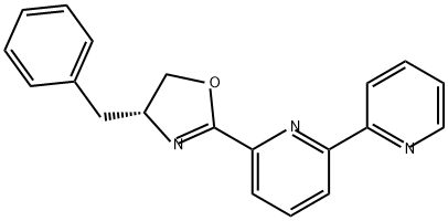 2,2'-Bipyridine, 6-[(4R)-4,5-dihydro-4-(phenylmethyl)-2-oxazolyl]- Structure