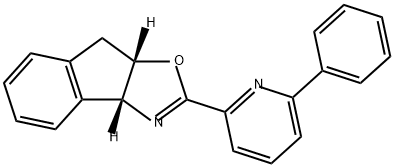 8H-Indeno[1,2-d]oxazole, 3a,8a-dihydro-2-(6-phenyl-2-pyridinyl)-, (3aR,8aS)- Structure