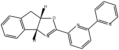 8H-Indeno[1,2-d]oxazole, 2-[2,2'-bipyridin]-6-yl-3a,8a-dihydro-, (3aR,8aS)- Structure