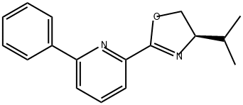 Pyridine, 2-[(4R)-4,5-dihydro-4-(1-methylethyl)-2-oxazolyl]-6-phenyl- Structure