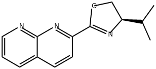 1,8-Naphthyridine, 2-[(4R)-4,5-dihydro-4-(1-methylethyl)-2-oxazolyl]- Structure