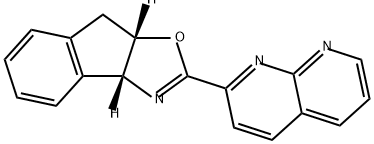 8H-Indeno[1,2-d]oxazole, 3a,8a-dihydro-2-(1,8-naphthyridin-2-yl)-, (3aR,8aS)- Structure