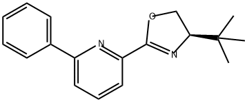 Pyridine, 2-[(4R)-4-(1,1-dimethylethyl)-4,5-dihydro-2-oxazolyl]-6-phenyl- Structure