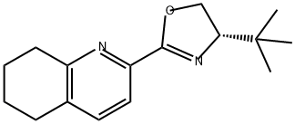 Quinoline, 2-[(4S)-4-(1,1-dimethylethyl)-4,5-dihydro-2-oxazolyl]-5,6,7,8-tetrahydro- 구조식 이미지