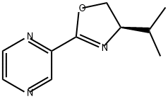 Pyrazine, 2-[(4R)-4,5-dihydro-4-(1-methylethyl)-2-oxazolyl]- Structure