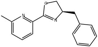 Pyridine, 2-[(4R)-4,5-dihydro-4-(phenylmethyl)-2-oxazolyl]-6-methyl- Structure