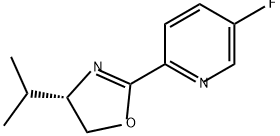 Pyridine, 2-[(4S)-4,5-dihydro-4-(1-methylethyl)-2-oxazolyl]-5-fluoro- Structure