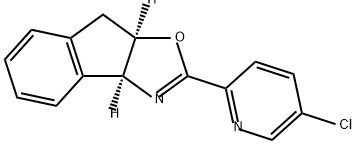 8H-Indeno[1,2-d]oxazole, 2-(5-chloro-2-pyridinyl)-3a,8a-dihydro-, (3aS,8aR)- Structure