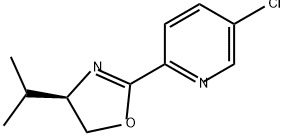 Pyridine, 5-chloro-2-[(4R)-4,5-dihydro-4-(1-methylethyl)-2-oxazolyl]- 구조식 이미지