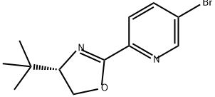 Pyridine, 5-bromo-2-[(4S)-4-(1,1-dimethylethyl)-4,5-dihydro-2-oxazolyl]- Structure