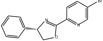 Pyridine, 5-bromo-2-[(4S)-4,5-dihydro-4-phenyl-2-oxazolyl]- 구조식 이미지