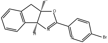 8H-Indeno[1,2-d]oxazole, 2-(5-bromo-2-pyridinyl)-3a,8a-dihydro-, (3aS,8aR)- Structure