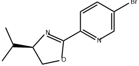 Pyridine, 5-bromo-2-[(4R)-4,5-dihydro-4-(1-methylethyl)-2-oxazolyl]- 구조식 이미지