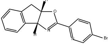 8H-Indeno[1,2-d]oxazole, 2-(5-bromo-2-pyridinyl)-3a,8a-dihydro-, (3aR,8aS)- Structure